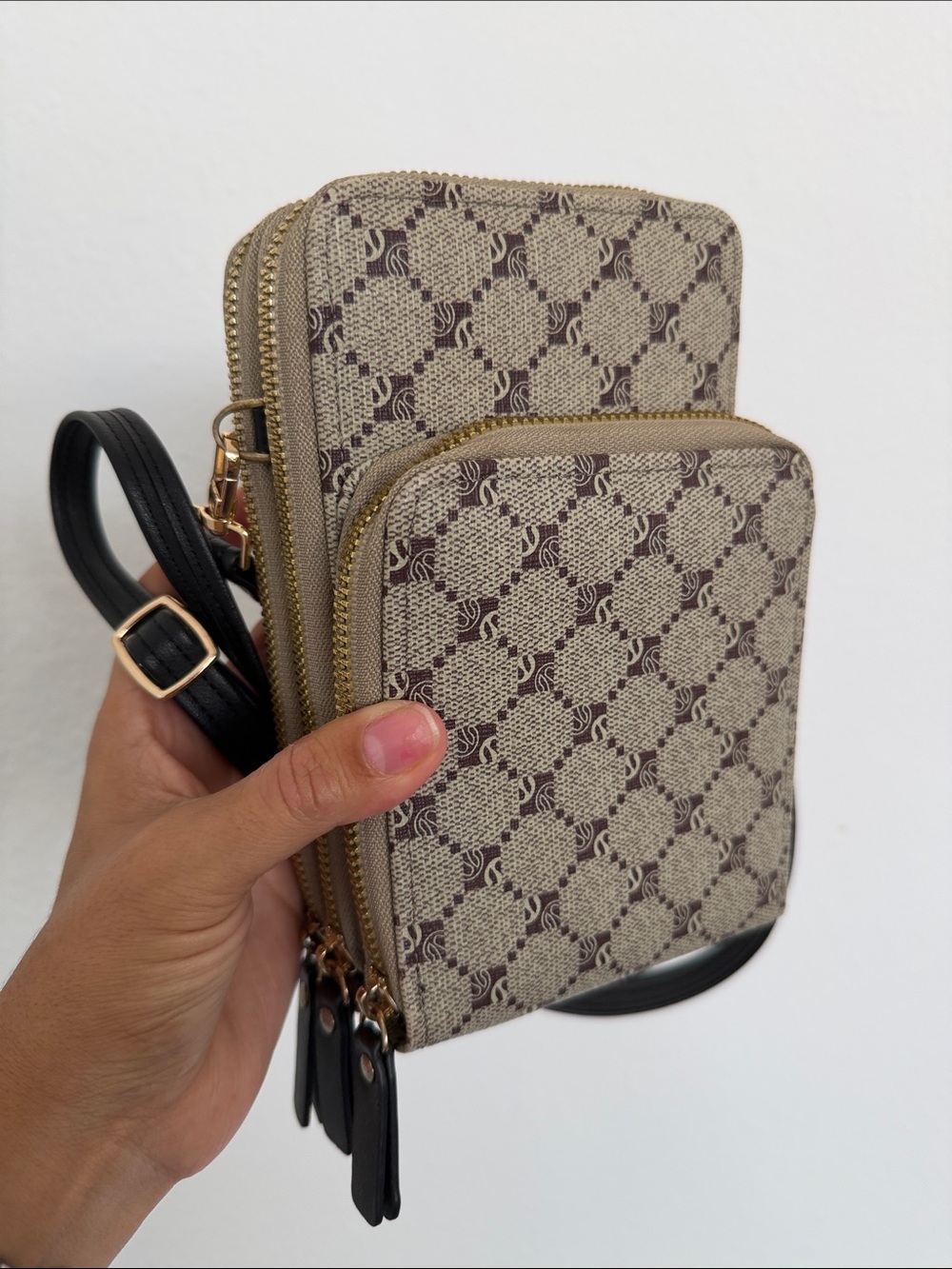 Park Ave Shoulder Bag 3 Part Wallet Purse Small Adjustable Strap Fast Ship